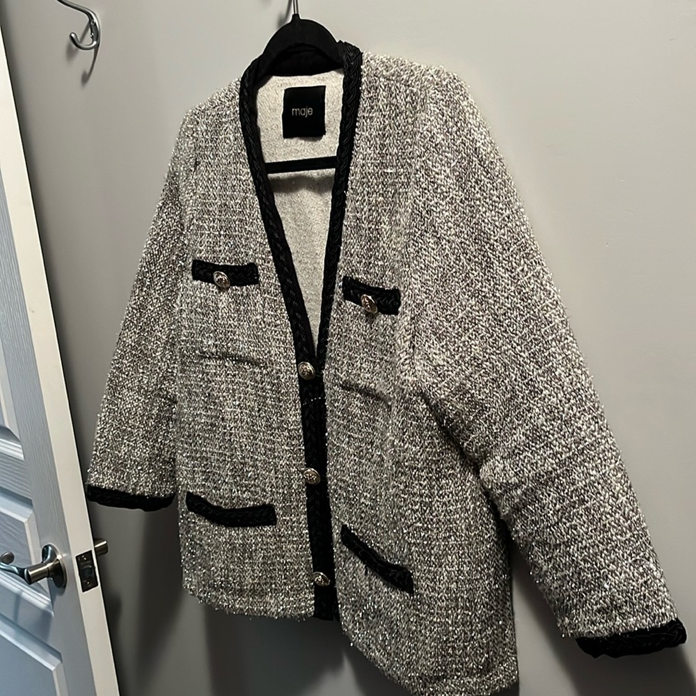 Maje jacket with sparkle.